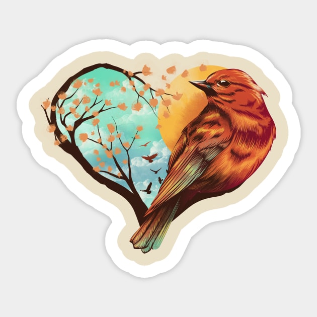 Love Bird Sticker by DANDINGEROZZ